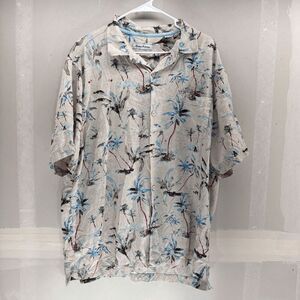 Tommy Bahama Island Zone Kehoe Beach 100% Silk Shirt Size XXL Textured Camp Fun